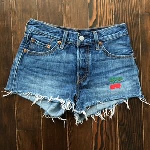 Levi’s 501 high rise cut offs